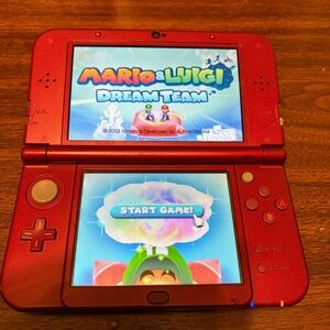 Nintendo “New” 3DS XL Metallic Red Handheld Console System RED-001 Tested
